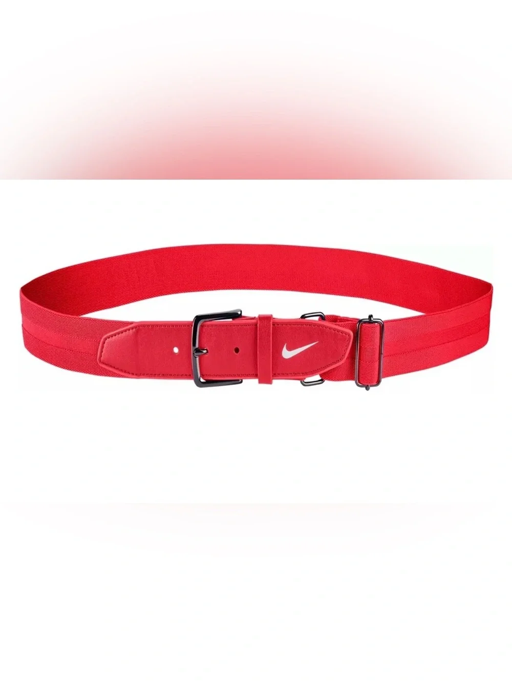 Nike Red adjustable softball Belt with White Swoosh